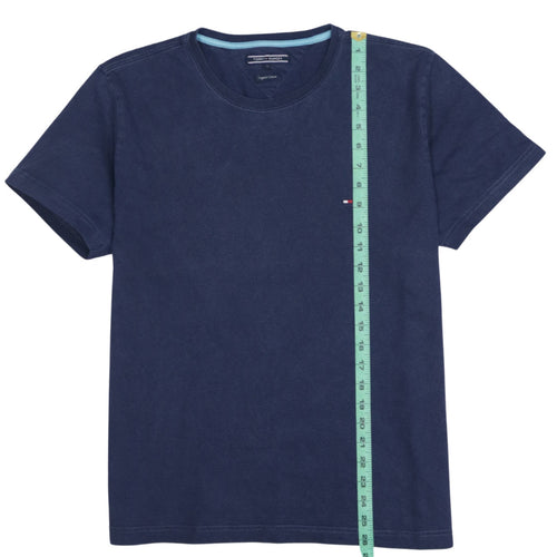 Tommy Hilfiger Men's Blue Organic Cotton Crew Neck T-Shirt L