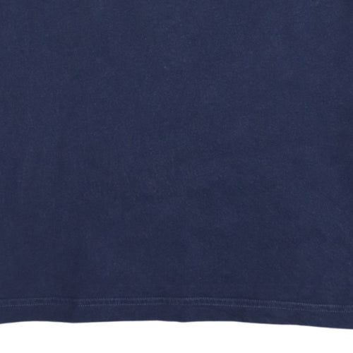 Tommy Hilfiger Men's Blue Organic Cotton Crew Neck T-Shirt L