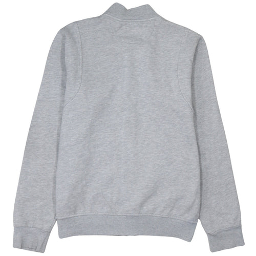 Adidas Men's Grey Varsity Jacket L Regular Fit Fleece Snap Fasten