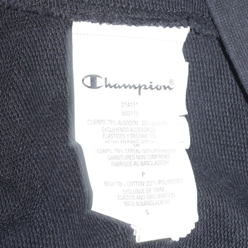 Champion Men's Black Small Pullover Sweatshirt Crew Neck