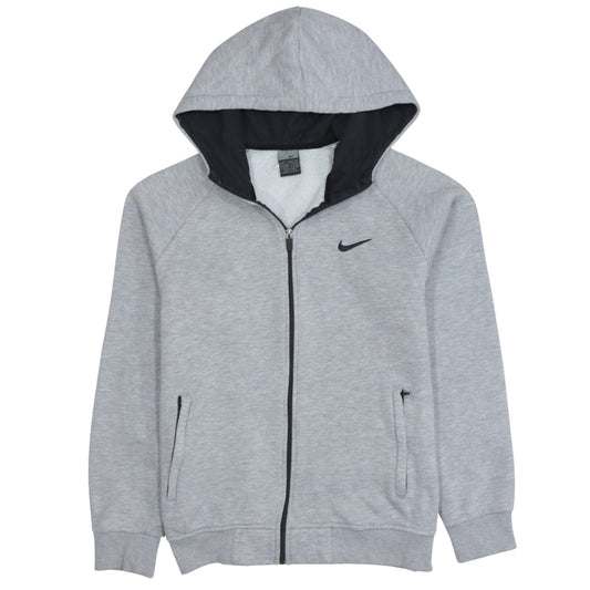 Nike Men's Grey Full Zip Hoodie L Fleece Sportswear
