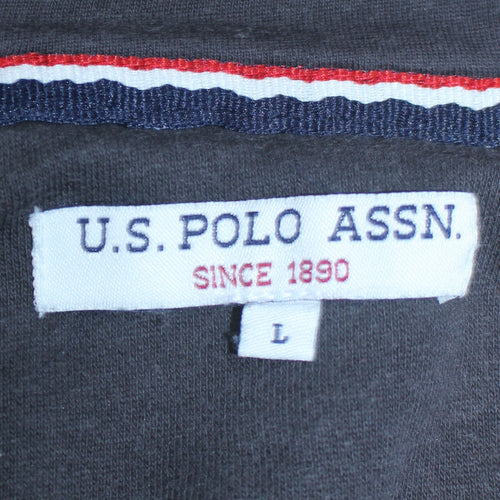 U.S. Polo Assn. Men's Blue 1/2 Zip Hoodie L Classic Cotton Blend