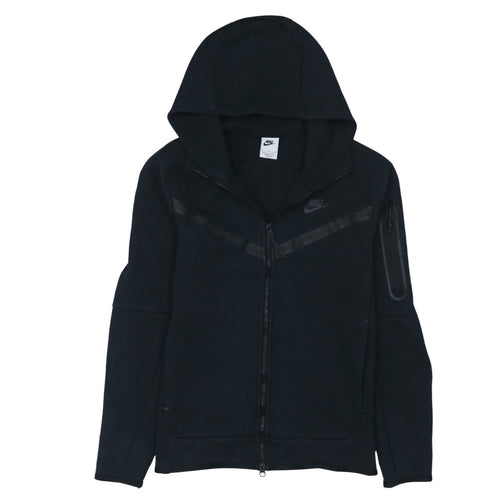 Nike Men Black Full Zip Hoodie Size S Regular Fit Cotton Blend