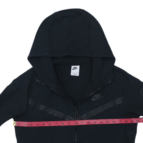 Nike Men Black Full Zip Hoodie Size S Regular Fit Cotton Blend