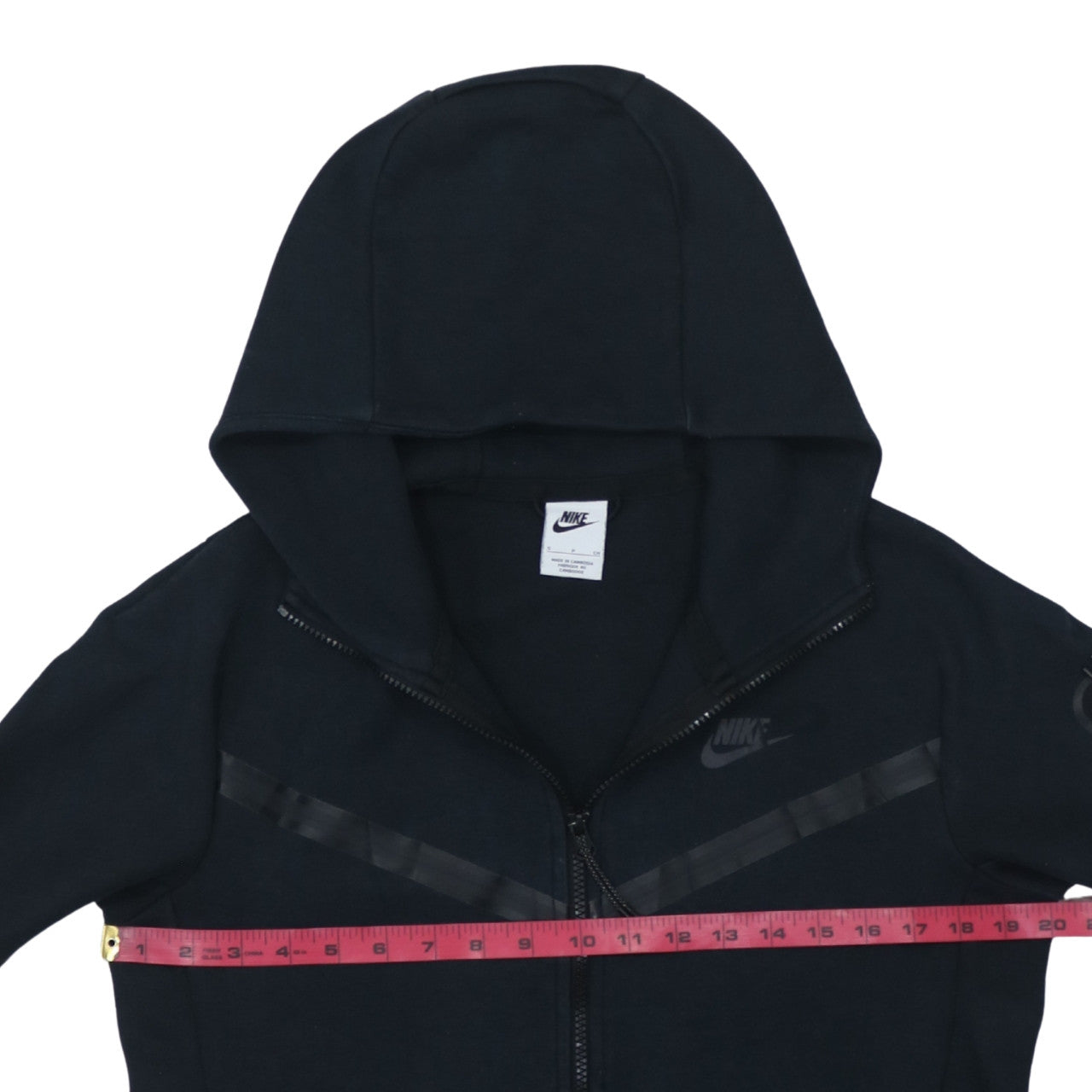 Nike Men Black Full Zip Hoodie Size S Regular Fit Cotton Blend