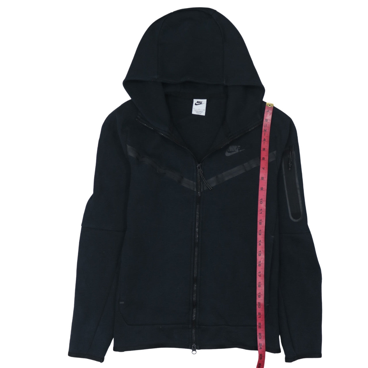 Nike Men Black Full Zip Hoodie Size S Regular Fit Cotton Blend