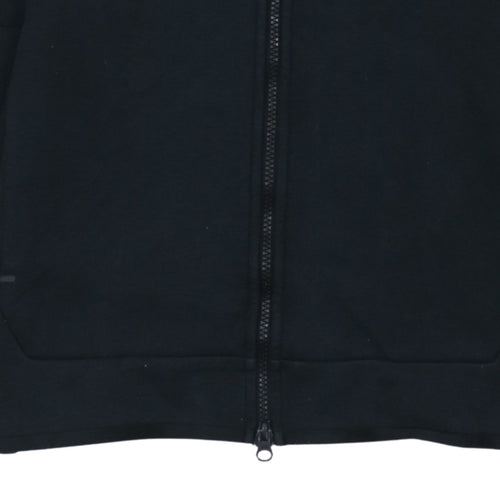 Nike Men Black Full Zip Hoodie Size S Regular Fit Cotton Blend
