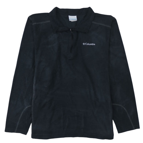 Columbia Women Black L Fleece 1/4 Zip Pullover Sweatshirt
