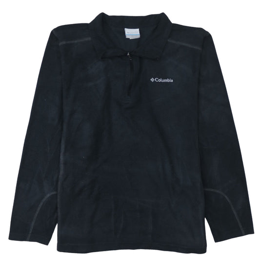 Columbia Women Black L Fleece 1/4 Zip Pullover Sweatshirt