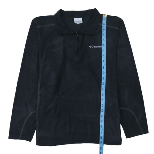 Columbia Women Black L Fleece 1/4 Zip Pullover Sweatshirt