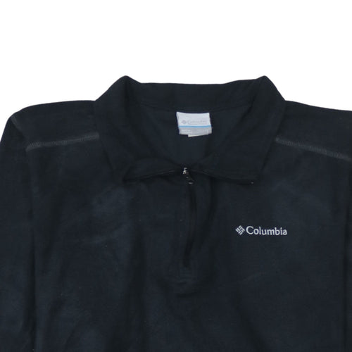 Columbia Women Black L Fleece 1/4 Zip Pullover Sweatshirt