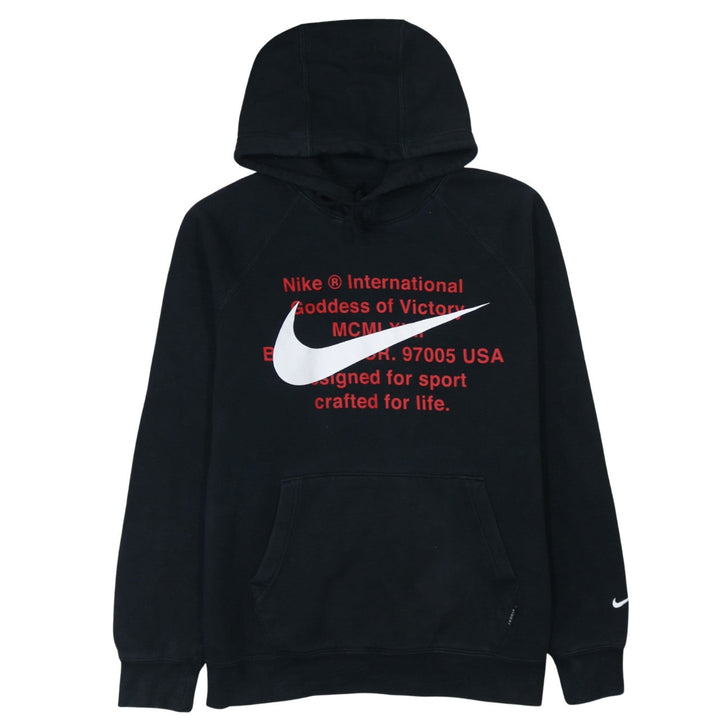 Nike Men's Black Pullover Hoodie M Graphic Logo Sports Fleece