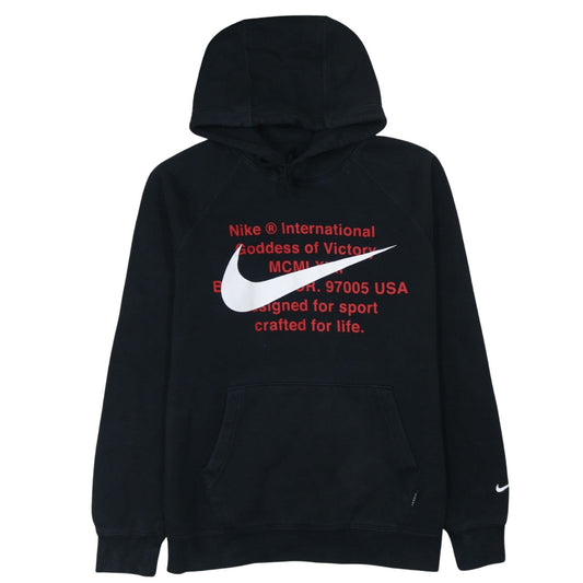 Nike Men's Black Pullover Hoodie M Graphic Logo Sports Fleece