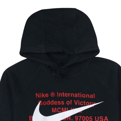 Nike Men's Black Pullover Hoodie M Graphic Logo Sports Fleece