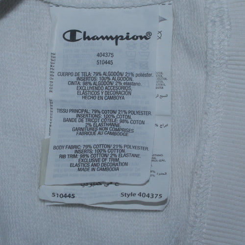 Champion Girls White Pullover Hoodie 15-16 Years Logo Graphic Hooded Sweatshirt