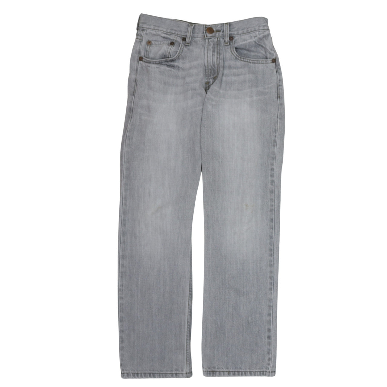Levi's Girls Grey 514 Slim Straight Jeans 14 Years Cotton Denim
