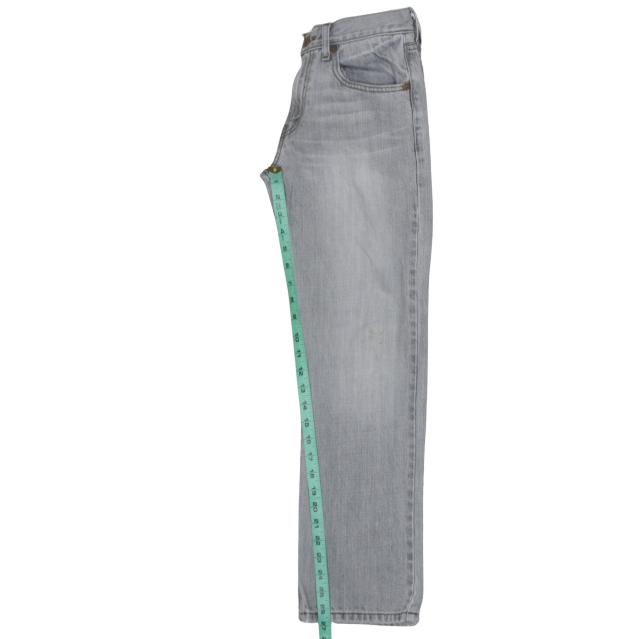 Levi's Girls Grey 514 Slim Straight Jeans 14 Years Cotton Denim
