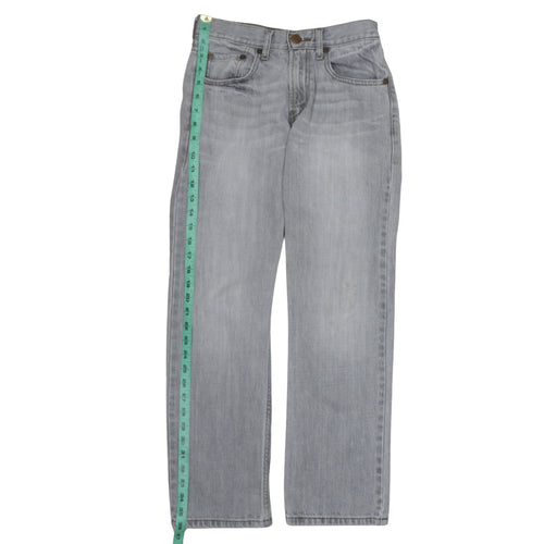 Levi's Girls Grey 514 Slim Straight Jeans 14 Years Cotton Denim