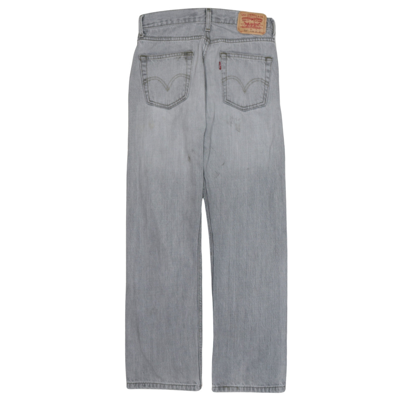 Levi's Girls Grey 514 Slim Straight Jeans 14 Years Cotton Denim