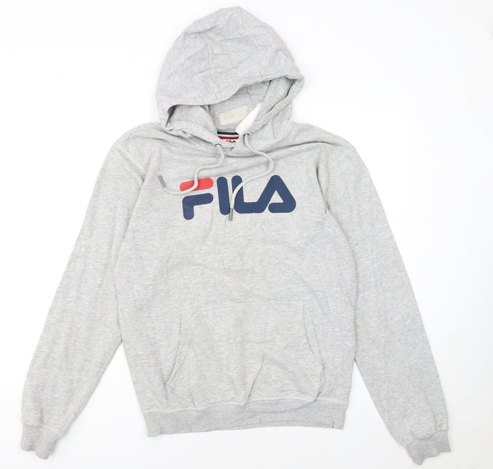 Fila Womens Grey XS Pullover Hoodie with Logo Print