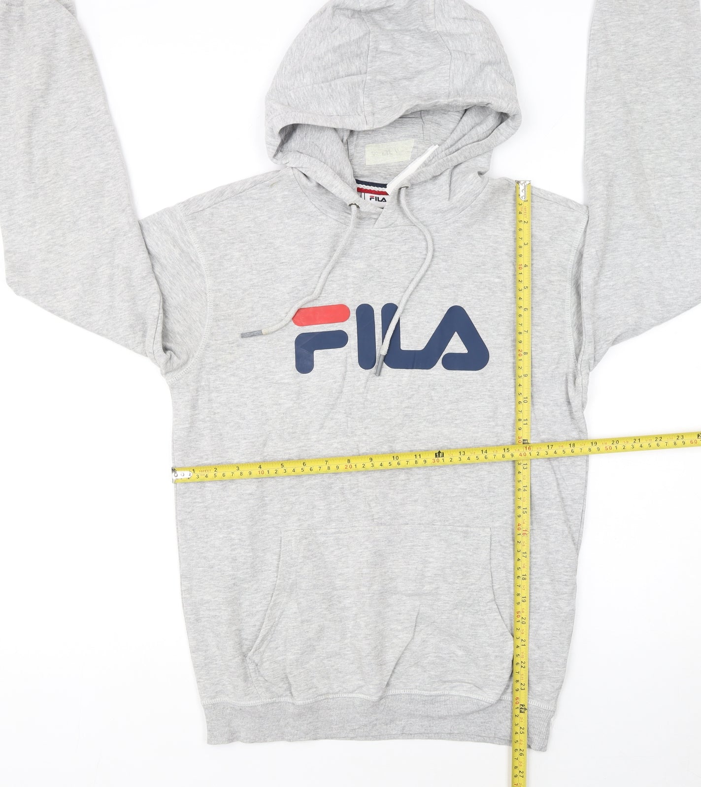 Fila Womens Grey XS Pullover Hoodie with Logo Print