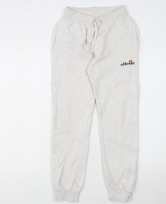 Ellesse Girls Grey Jogger Sweatpants 12-13 Years Cotton Blend