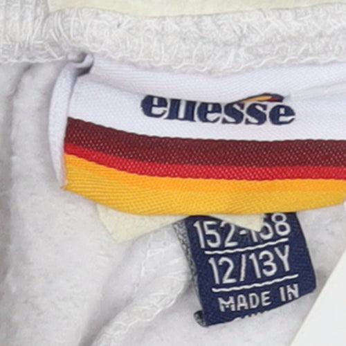 Ellesse Girls Grey Jogger Sweatpants 12-13 Years Cotton Blend