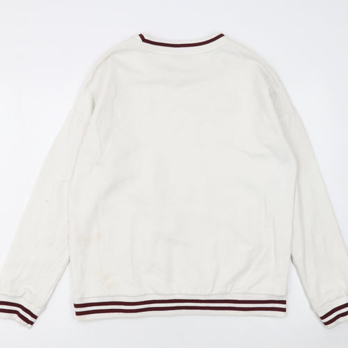 Disney Women's White Mickey Mouse Authentic Sweatshirt Size M