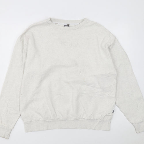 Puma Women's Beige Cotton Blend Pullover Sweatshirt Size L