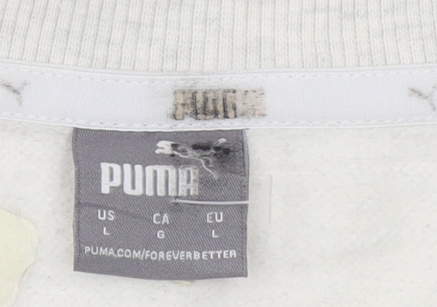 Puma Women's Beige Cotton Blend Pullover Sweatshirt Size L