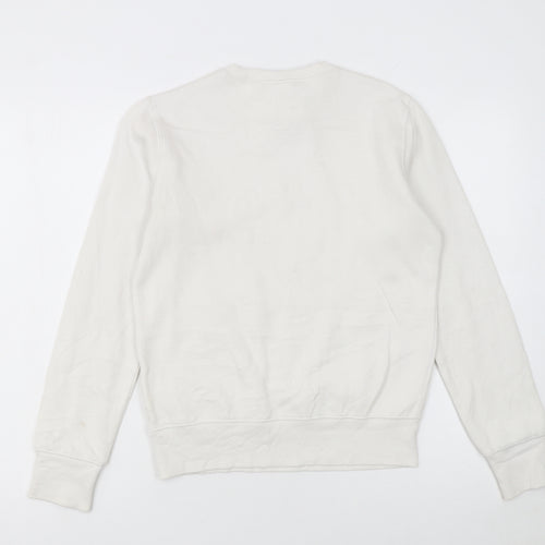 New Balance Womens White XS Pullover Sweatshirt Cotton Blend