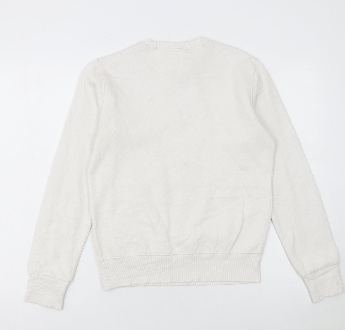 New Balance Womens White XS Pullover Sweatshirt Cotton Blend