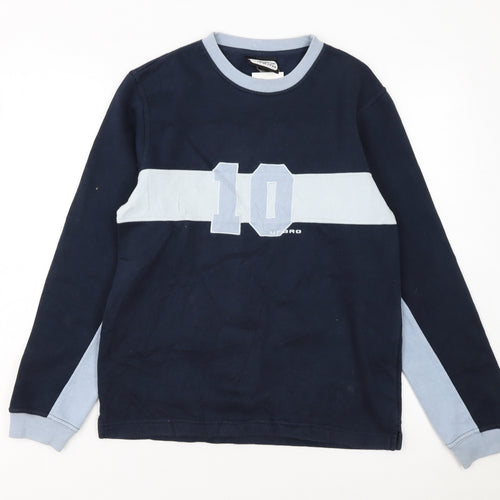 Umbro Boys Blue Pullover Sweatshirt 14 Years Long Sleeve Football Graphic