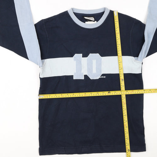 Umbro Boys Blue Pullover Sweatshirt 14 Years Long Sleeve Football Graphic