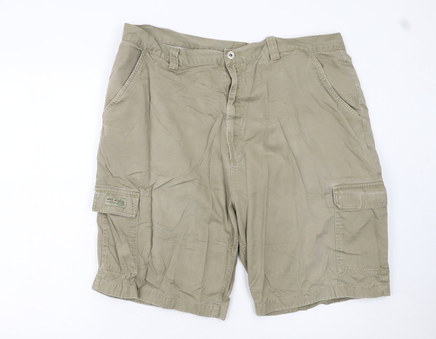 WRG Jean Co Men Beige Cargo Shorts Size 40 Cotton Casual