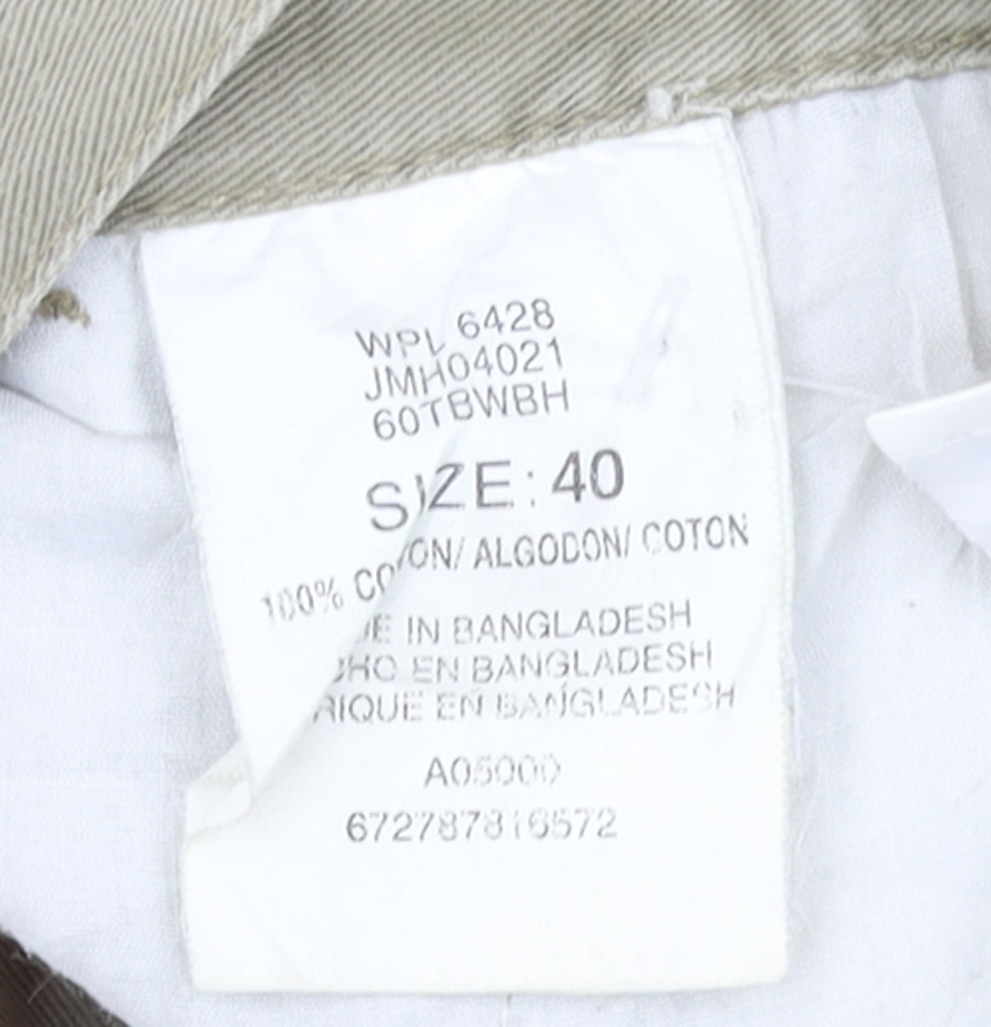 WRG Jean Co Men Beige Cargo Shorts Size 40 Cotton Casual