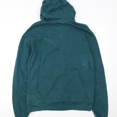 Reebok Classic Women's Teal Full Zip Hoodie M Cotton