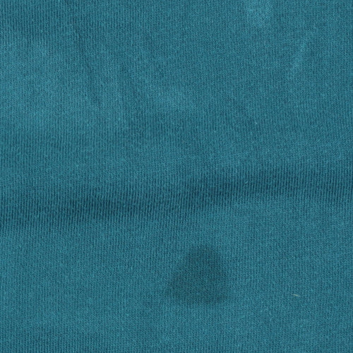 Reebok Classic Women's Teal Full Zip Hoodie M Cotton