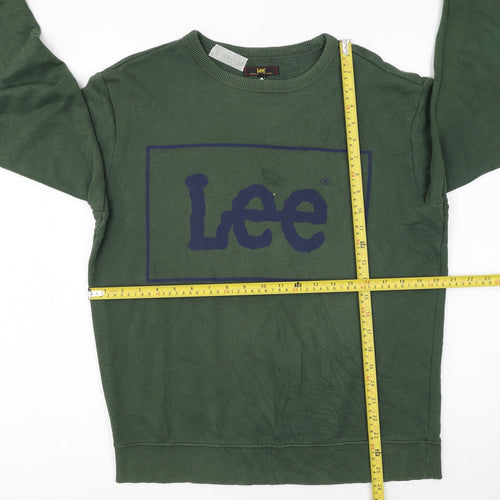 Lee Men’s Green Logo Pullover Sweatshirt Size M