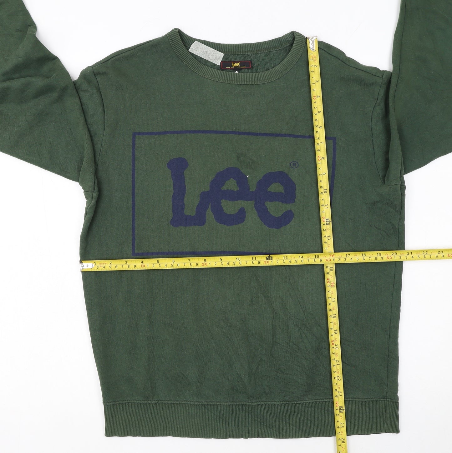 Lee Men’s Green Logo Pullover Sweatshirt Size M