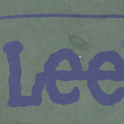 Lee Men’s Green Logo Pullover Sweatshirt Size M