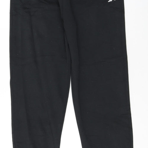 Reebok Men's Black Jogger Sweatpants M Regular Fit Activewear Trousers