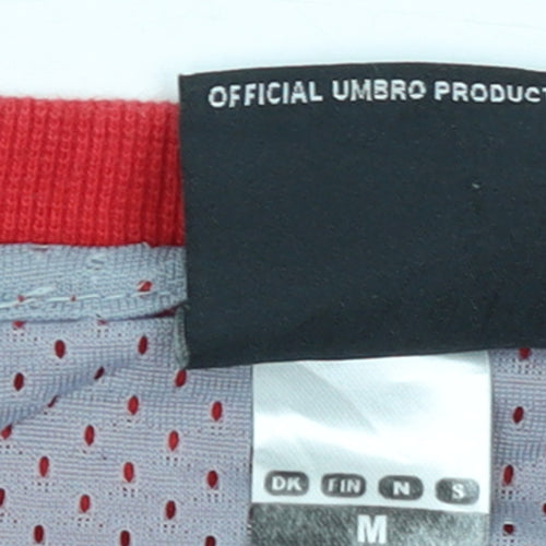 Umbro Men's Red Crew Neck Pullover Football Sweatshirt M