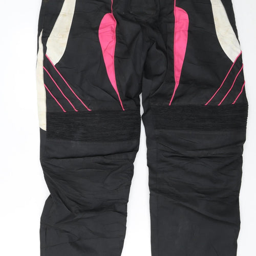 Turin Women’s Black Motorcycle Snow Pants Size 18 Waterproof Cordura