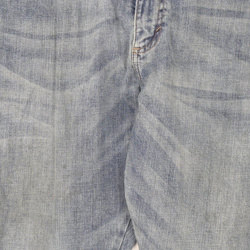 Wrangler Men Blue 38x30 Relaxed Bootcut Denim Jeans