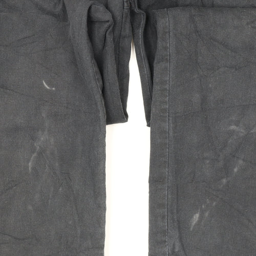 Wrangler Men's Black Cargo Trousers 44W 32L Relaxed Fit Cotton