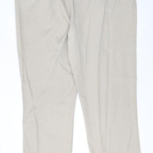 Wrangler Men’s Beige Chino Trousers 46x32 Relaxed Fit Cotton