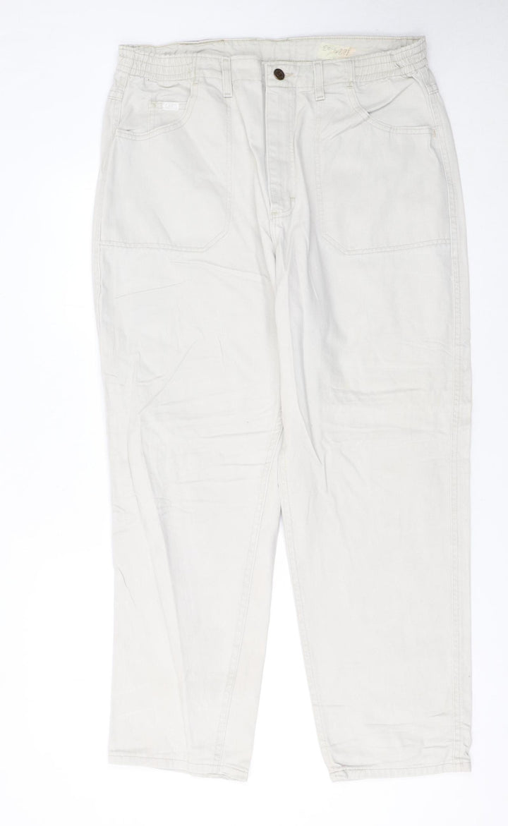 Lee Women's Beige Petite Size 16 Straight Cotton Jeans
