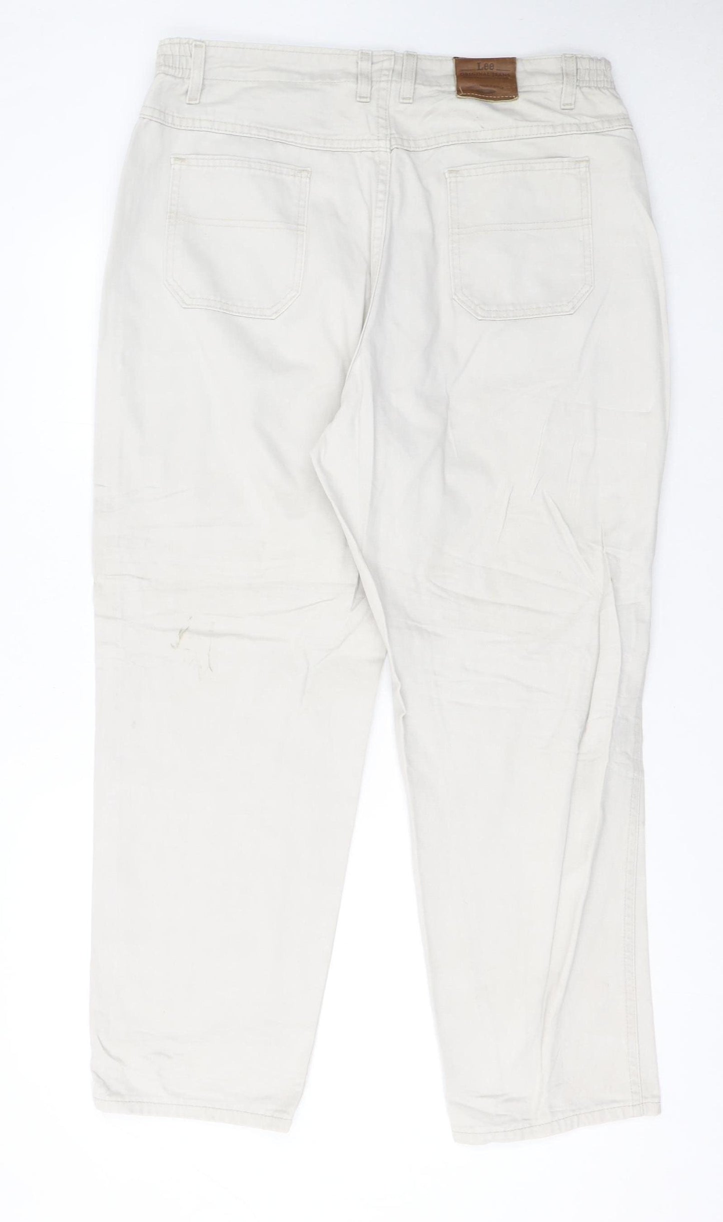 Lee Women's Beige Petite Size 16 Straight Cotton Jeans