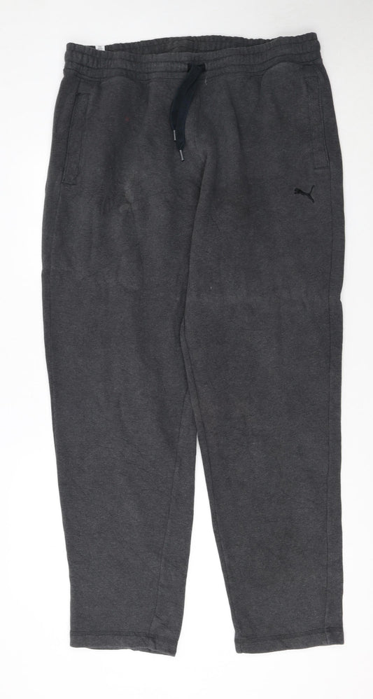 Puma Men's Black XL Fleece Lined Sweatpants Joggers